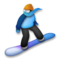 Snowboarder emoji on LG
